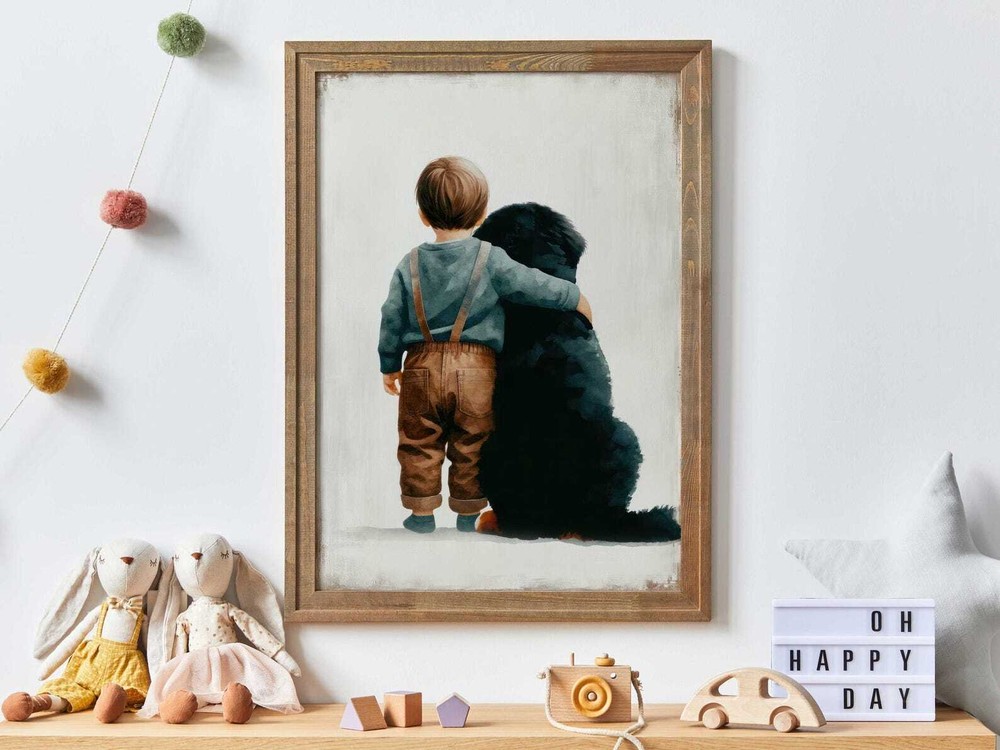 Bernese Mountain Nursery Print Boy Bernese Mountain Dog Print Toddler Room