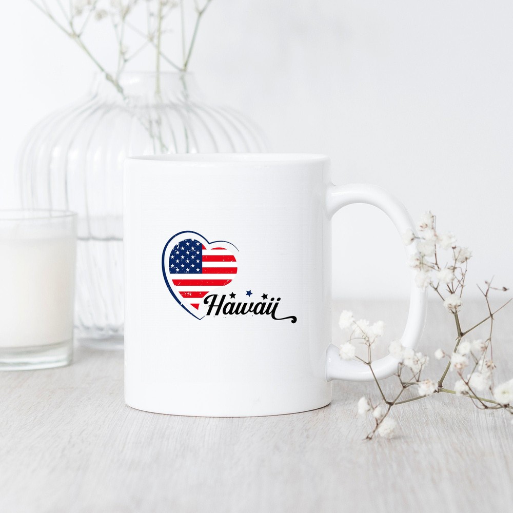 Hawaii Heart Flag Hawaii Mug Hawaii Pride Gift For Hawaiian Hawaii Travel Hawaii