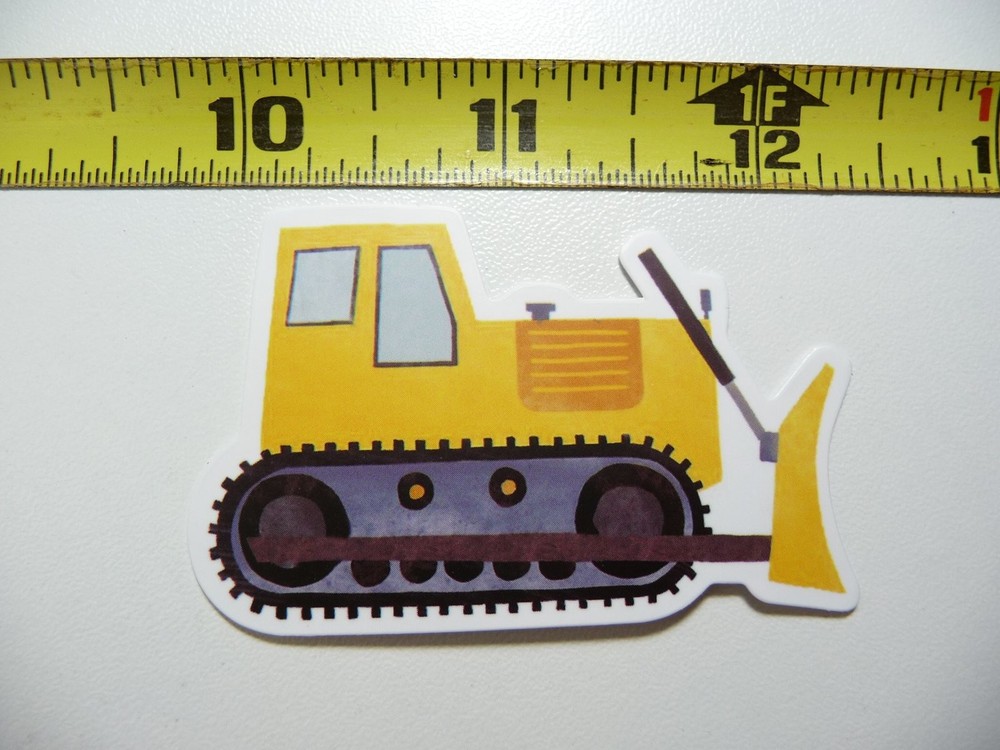 Cartoon Bulldozer Right Decal Sticker for Heavy Equipment Construction