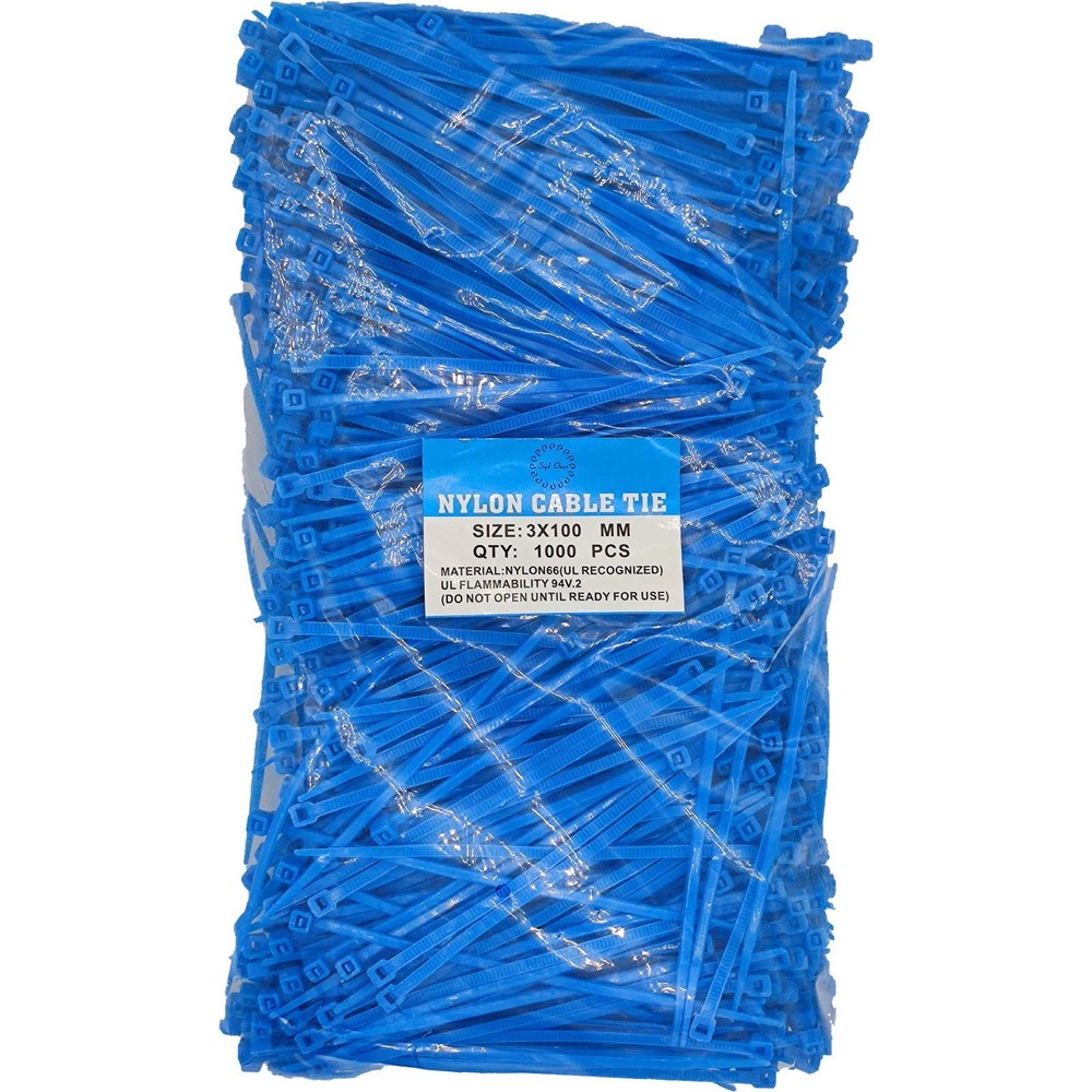 4-Inch 18lb Self-Locking Nylon Cable Zip Ties - Pack of 1000