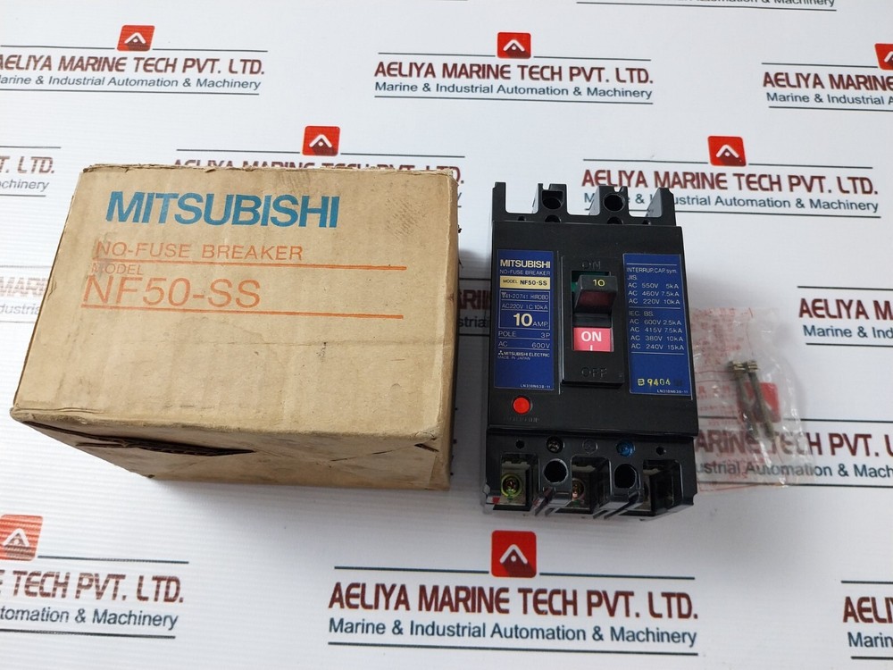 Mitsubishi Electric NF50-SS 3 Pole No-Fuse Circuit Breaker 10 amp 600VAC