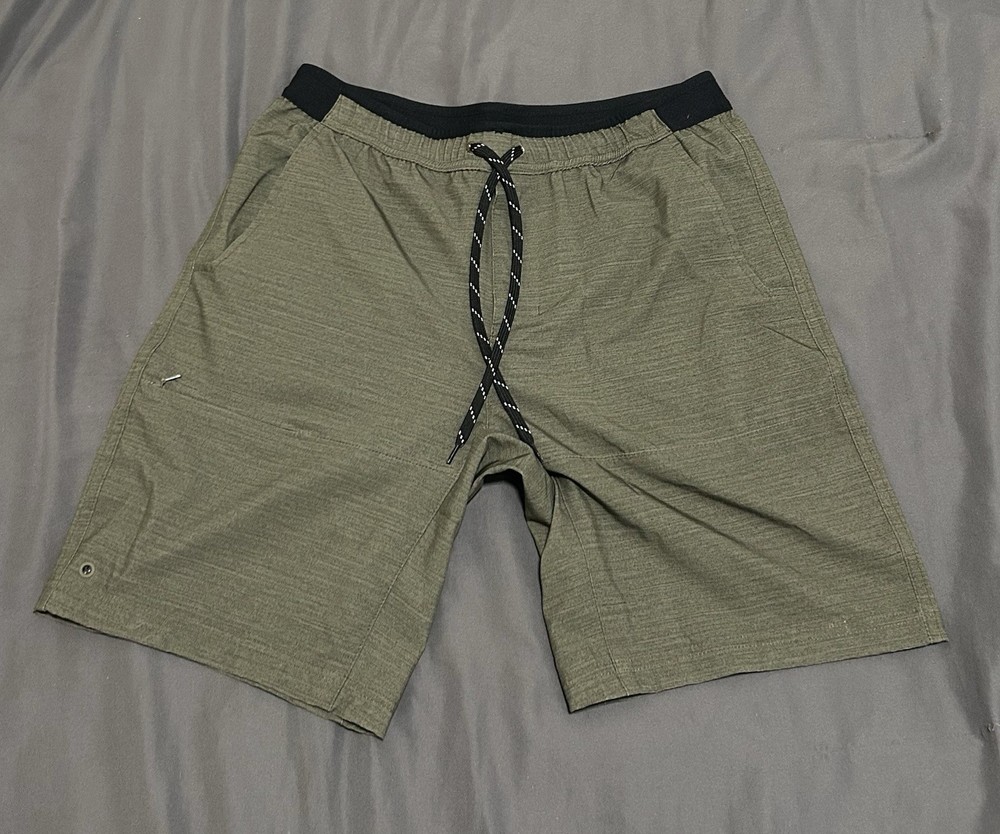 Columbia Hybrid Shorts Mens Small Green Pull On Drawstring Stretch Beach