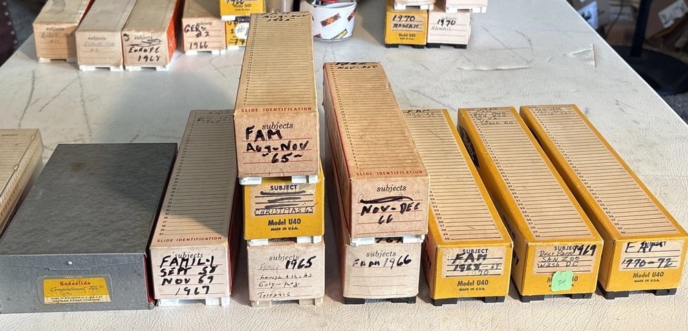 Vintage 1940’s-1972 35mm Slides Lot of 335 Family Life Vacations Weddings ..