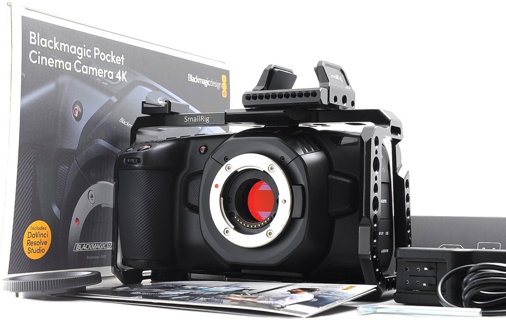 Blackmagic Design Pocket Cinema Camera 4K Camcorder BMPCC w/SmallRig -Near Mint-