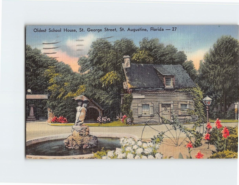 Postcard Oldest School House St. George Street St. Augustine Florida USA
