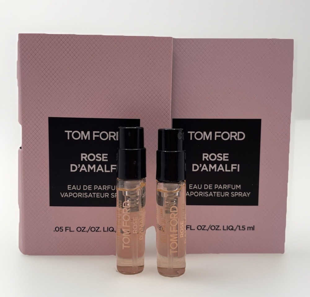2 X Tom Ford Rose D'Amalfi Eau de Parfum EDP Sample Spray .05oz / 1.5ml