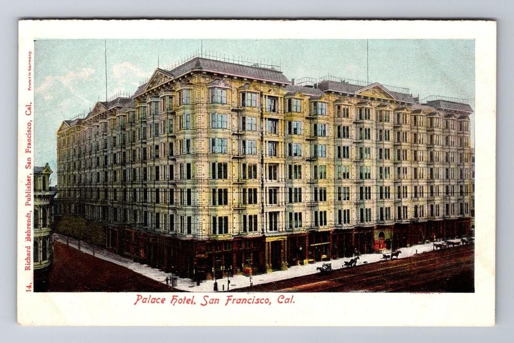San Francisco CA-California, Palace Hotel, Advertising Souvenir Vintage Postcard