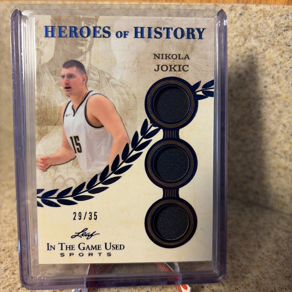 2025 Leaf Game Used Nikola Jokic Triple Mem HH-61 /35