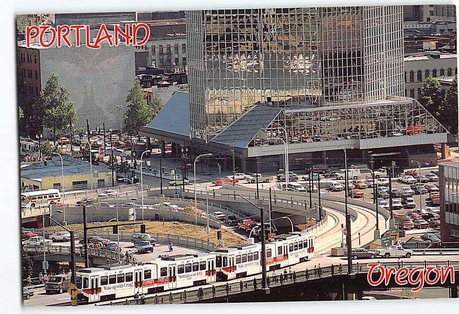 Postcard Aerial View Portland Oregon USA