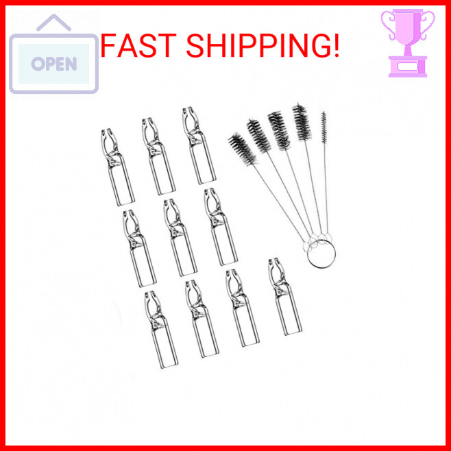 10 Pcs Reusable Glass Filter Tips for Cigarettes, Premium Rolling Tips, Easy to