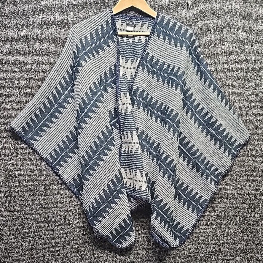 Cruel Denim Southwestern Poncho Sweater Women Aztec Western Cowgirl Boho Comfy