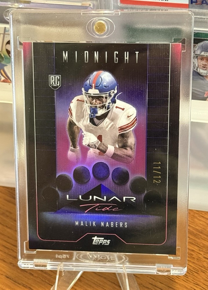 2024 Topps Midnight Lunar Tide Malik Nabers LT-6 Case Hit  /12 Giants RC