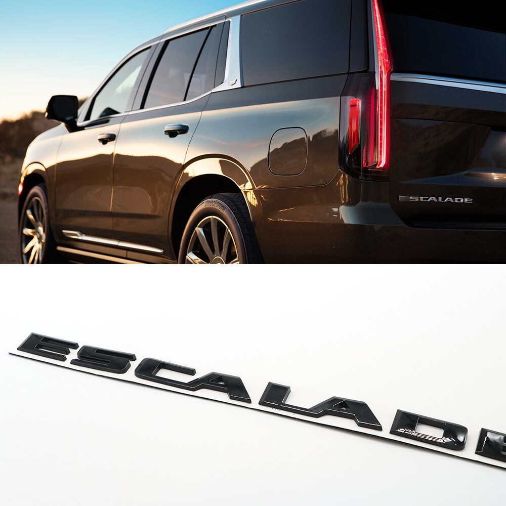 Gloss Black 3D Rear Liftgate Emblem Badge for 2015-2022 Escalade