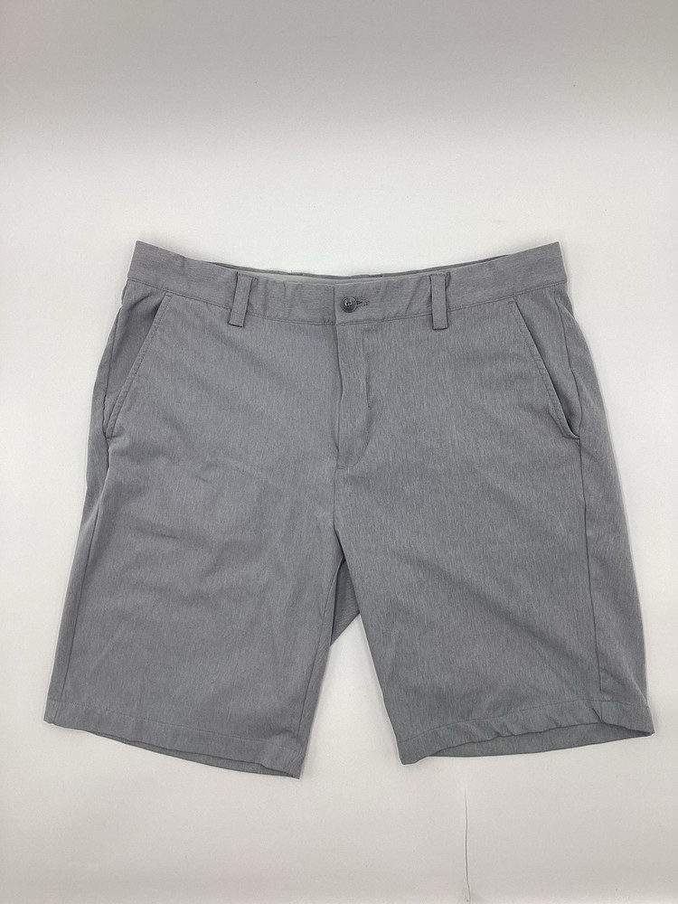 Greg Norman Men's Shorts Golf ML75 MicroLux Size 34 Gray Polyester Stretch