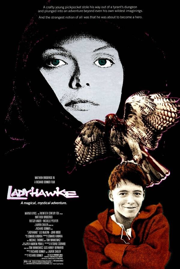 Ladyhawke 1985 Movie Poster - 80s Medieval Fantasy Film Print