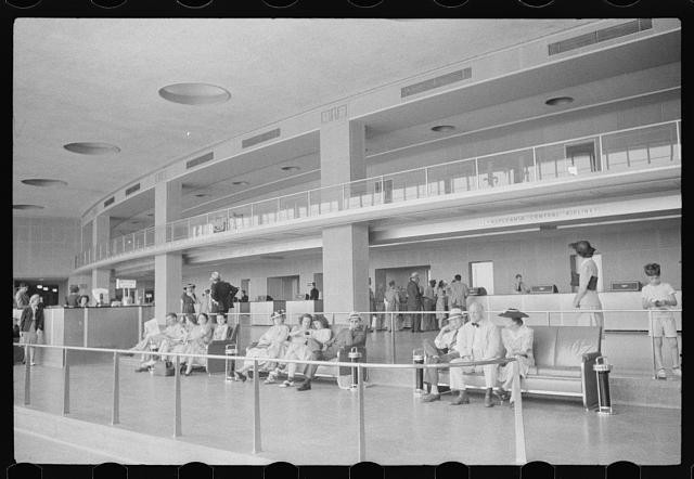 Washington DC Municipal Airport Waiting Room 1941 Interior Airport Terminal