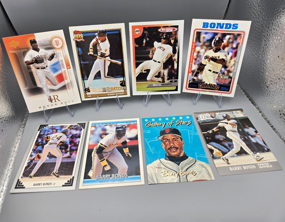 Barry Bonds 8-Card Lot Topps/Upper Deck/Leaf 2005 Giants/Pirates