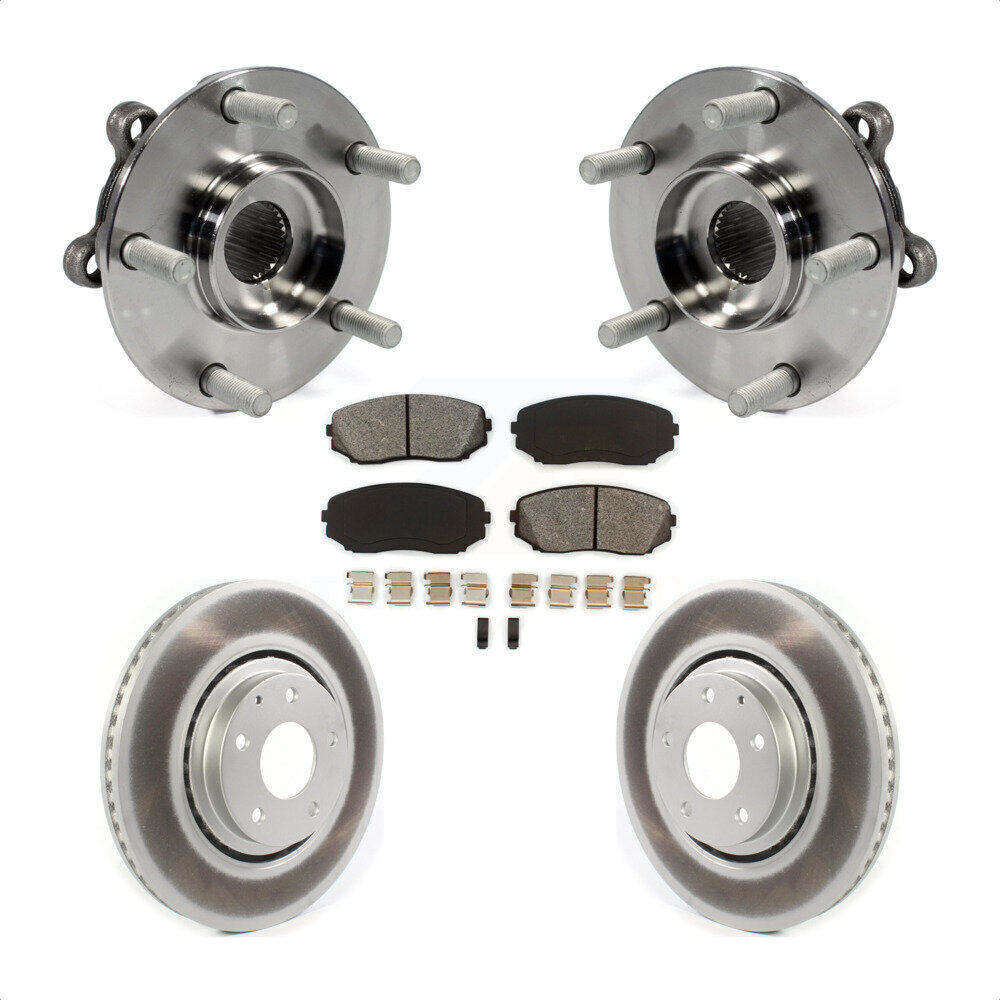 Front Hub Bearing Coat Brake Rotor Pad Kit For 2019-2022 Mazda CX-5 Turbocharged