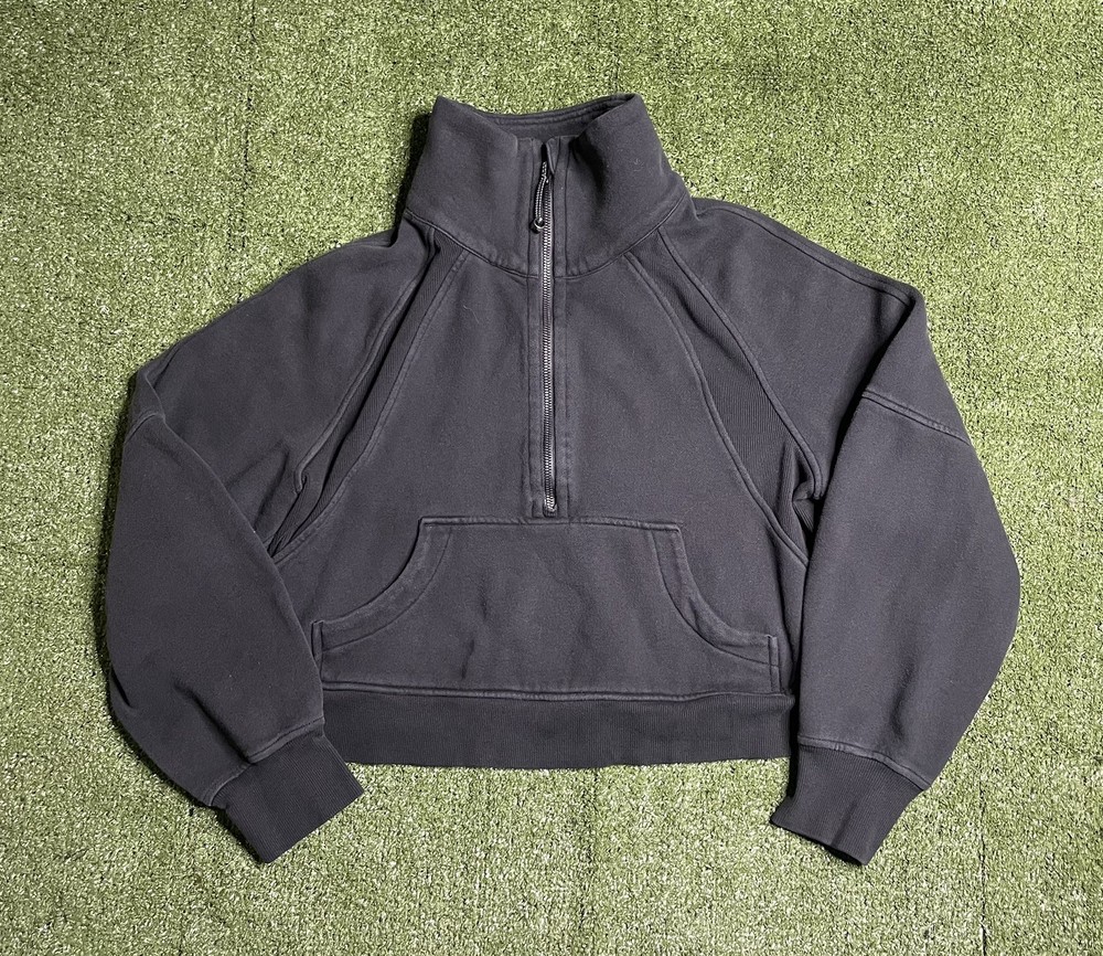 Lululemon Women's Scuba Oversized Funnel Neck Half Zip Cropped Size XS/S