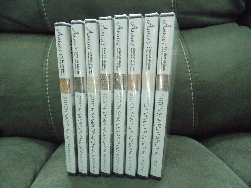 Annie Stitch Sampler Crochet Afghan DVD Set Blocks 1-18 22-27 New Sealed 8 Discs