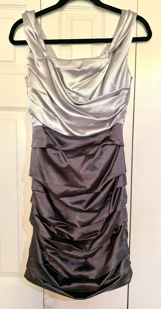 Hailey by Adrianna Papell Party Dress Size 2 Gray Lined Bodycon Homecoming