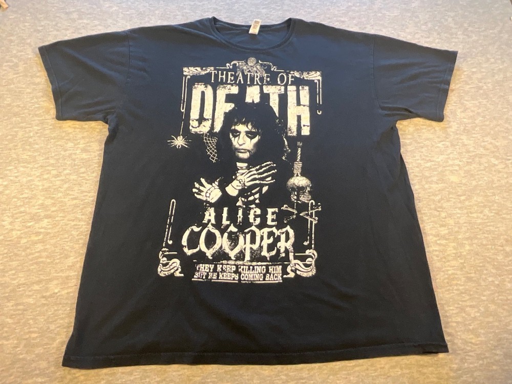 Alice Cooper Theatre Of Death 2009 World Tour Black T-Shirt Size XL