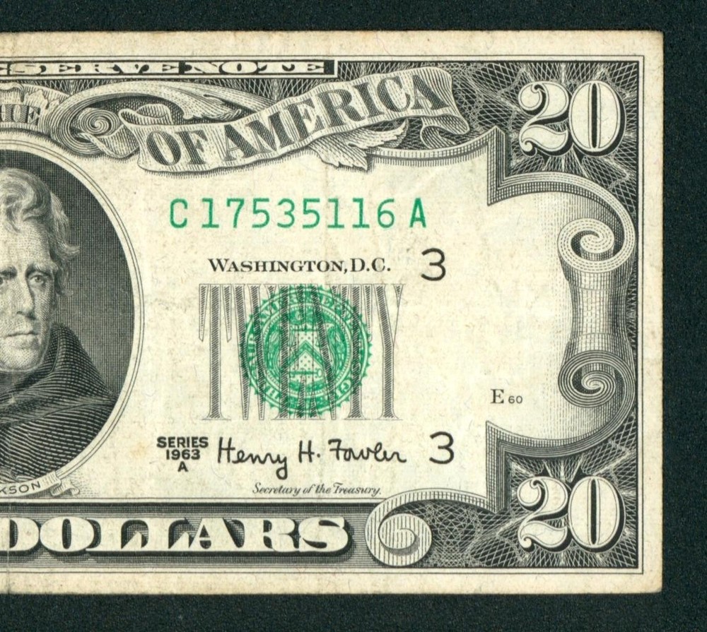 $20 1963 Federal Reserve Note ** PAPER CURRENCY AUCTIONS