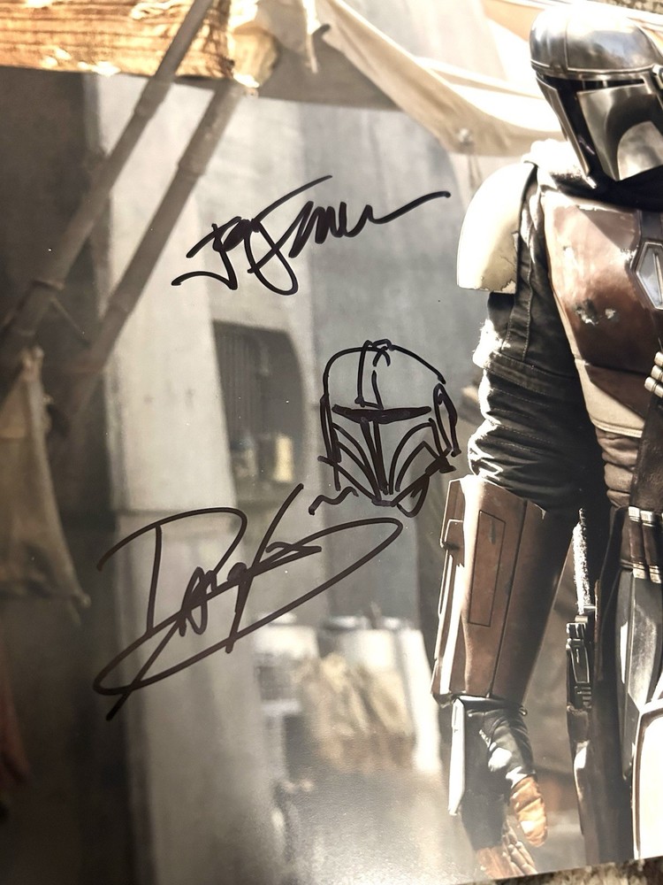 Star Wars DAVE FILONI Signed The Mandalorian  Sketch  Jon Favereau Authentic jsa
