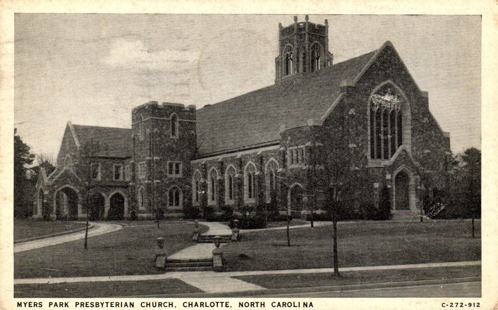 Postcard Myers Park Presbyterian Church, Charlotte, North Carolina