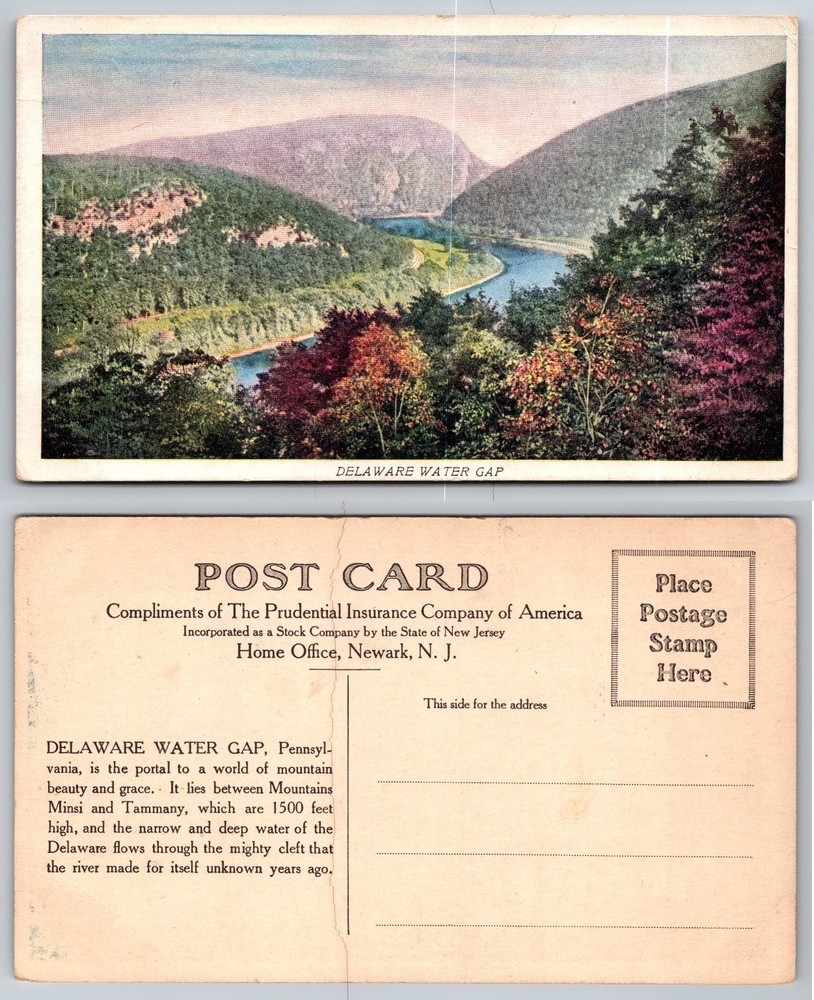 Delaware Water Gap PA Postcard Prudential Insurance Early 1900s Scenic View