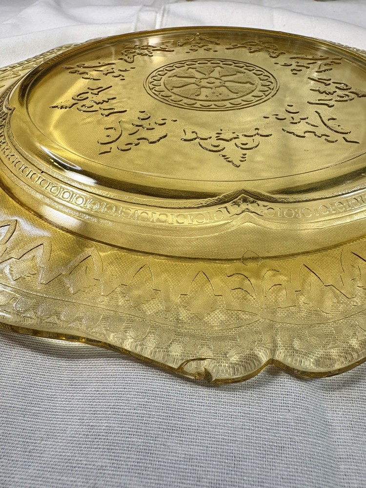 Federal Glass Patrician Spoke Amber Yellow 11