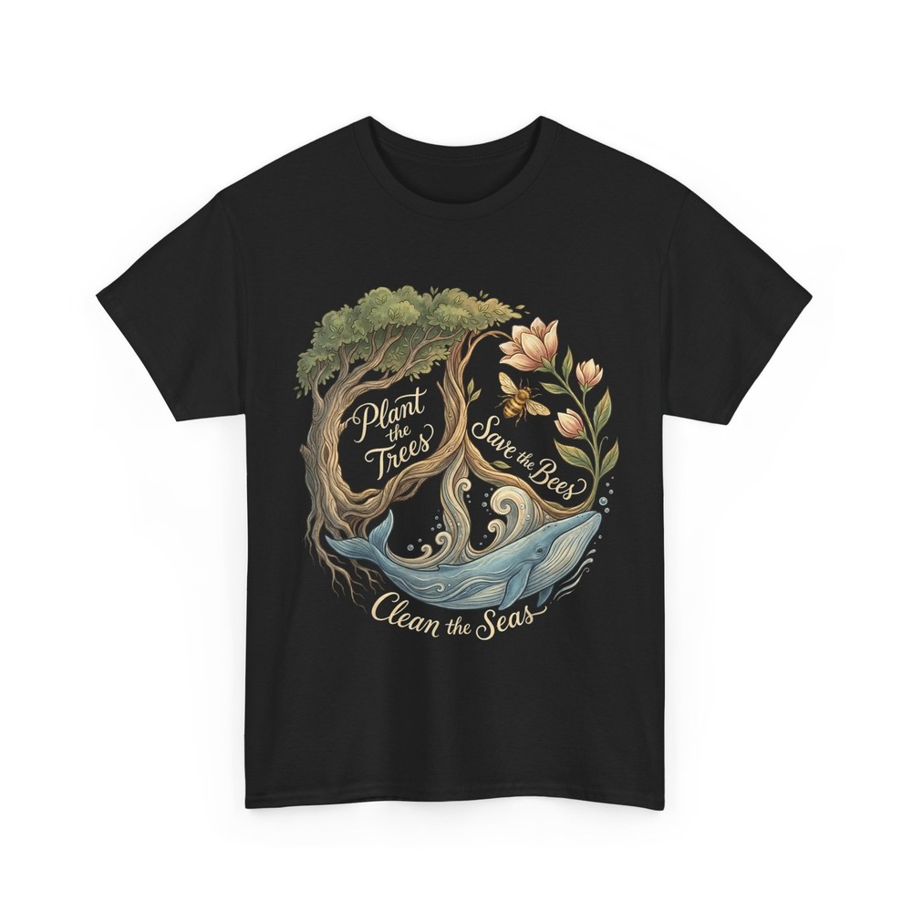 Earth Day Shirt, Plant The Trees Save The Bees Peace Sign T-Shirt