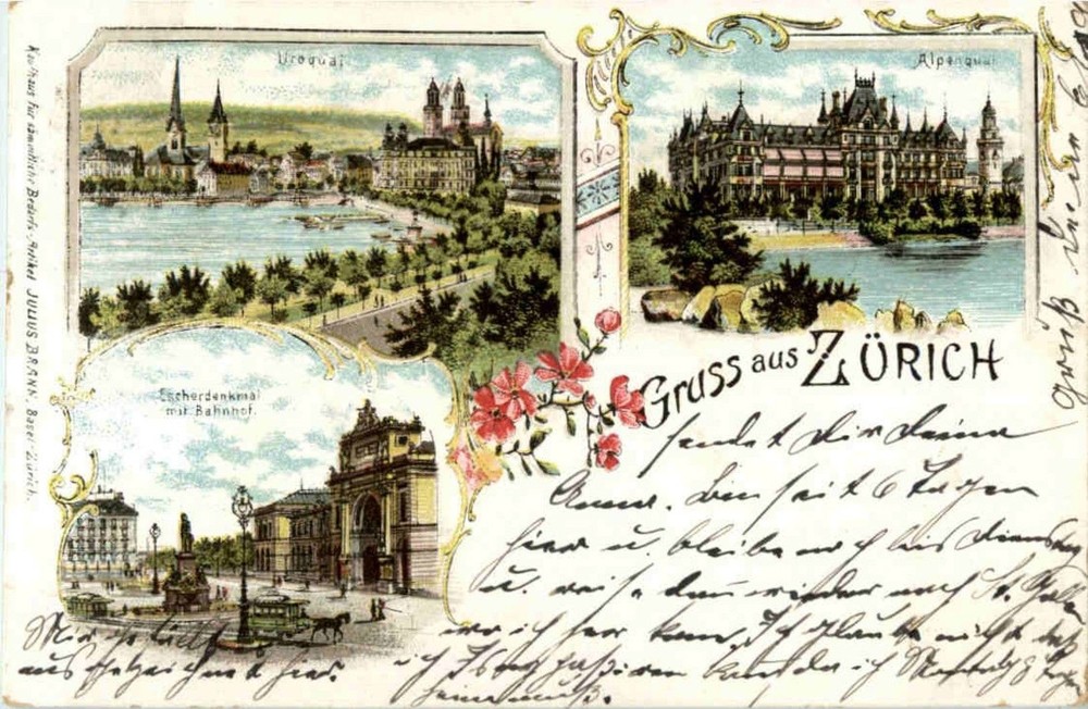 Greetings from Zurich - Litho -188054