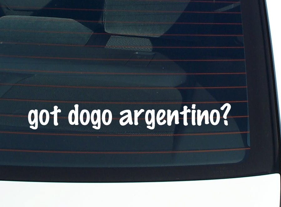 Dogo Argentino Car Decal Bumper Sticker Vinyl Funny Window Joke