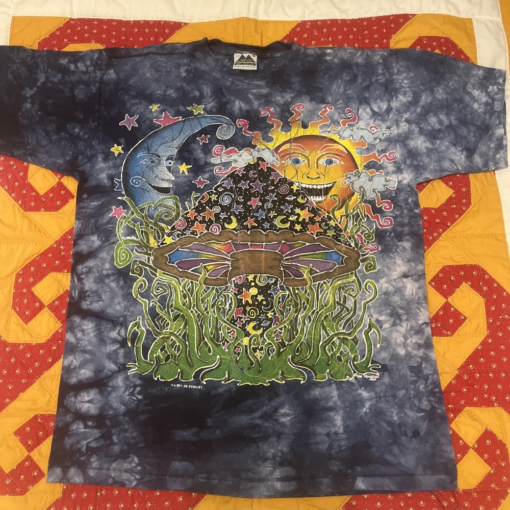 Vtg 1994 The Mountain Sun & Moon Clay Hill Tag Michael Mcgloin XL Grateful Dead