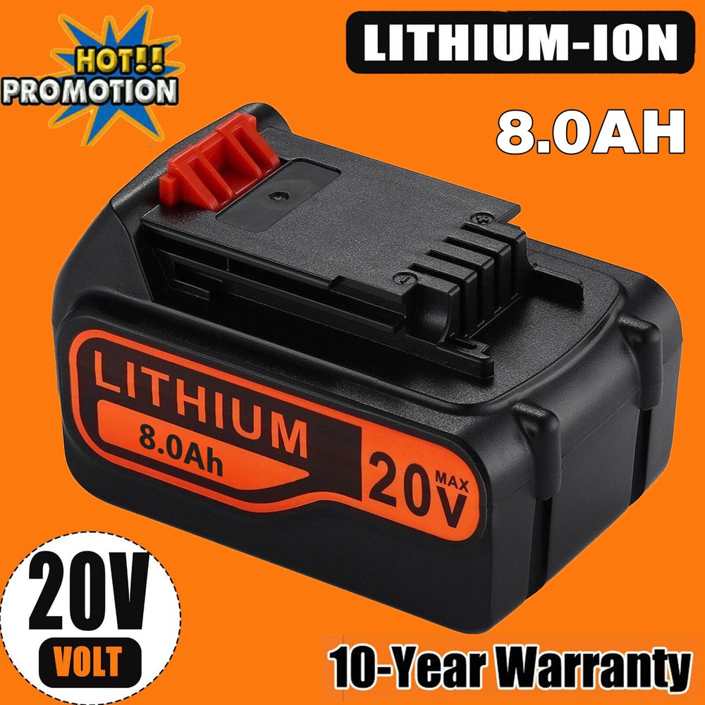 Black & Decker 20V MAX 8Ah LB2X4020 Replacement Battery for LBXR20 LBX20 Tools
