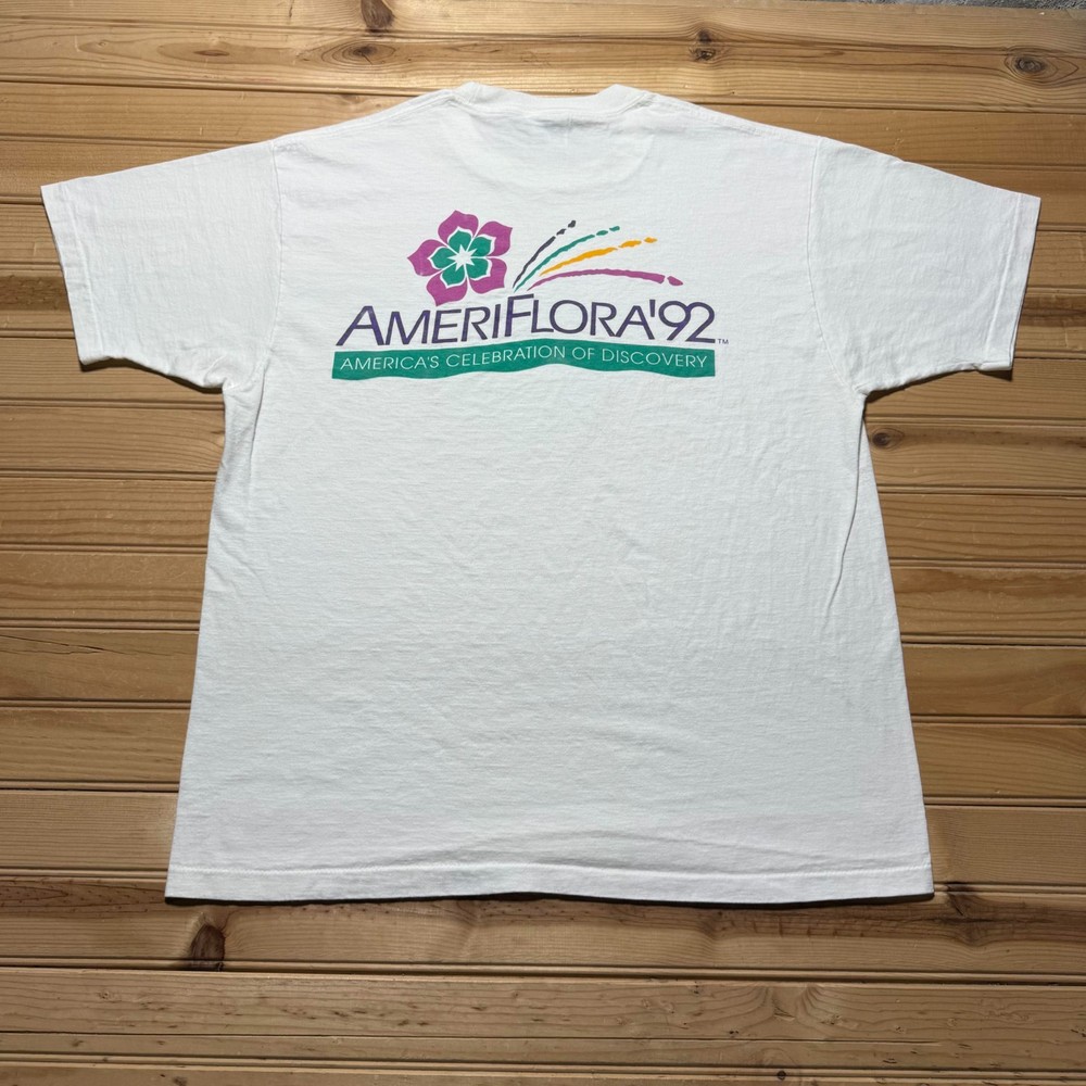 Vintage 1992 AmeriFlora Columbus Ohio Celebration Flower Graphic T-Shirt USA XL