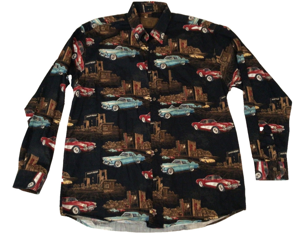 clearwater outfitters Large Classic Car Theme Print long sleeve shirt