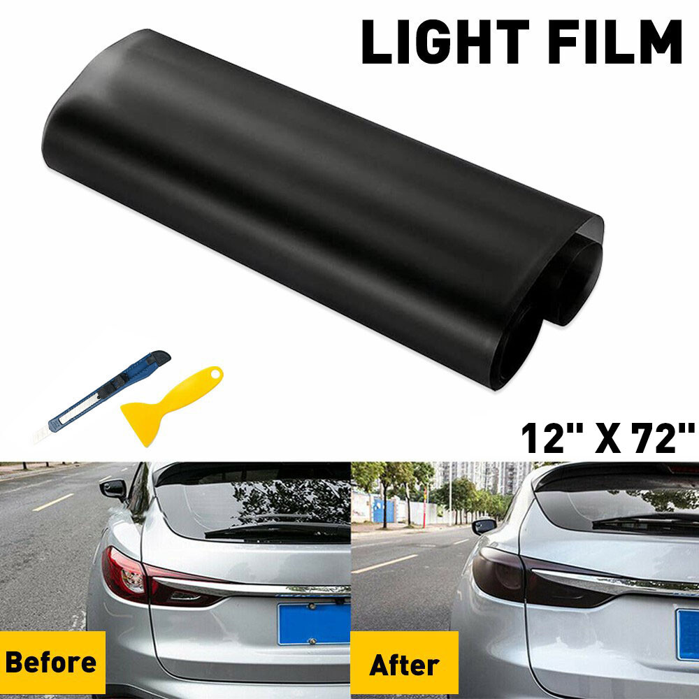 12x71 Matte Black Smoke Vinyl Film for Headlight Taillight Fog Light Tint  