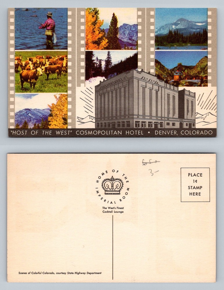 Denver, CO-Colorado, Cosmopolitan Hotel Host of the West Vintage Postcard