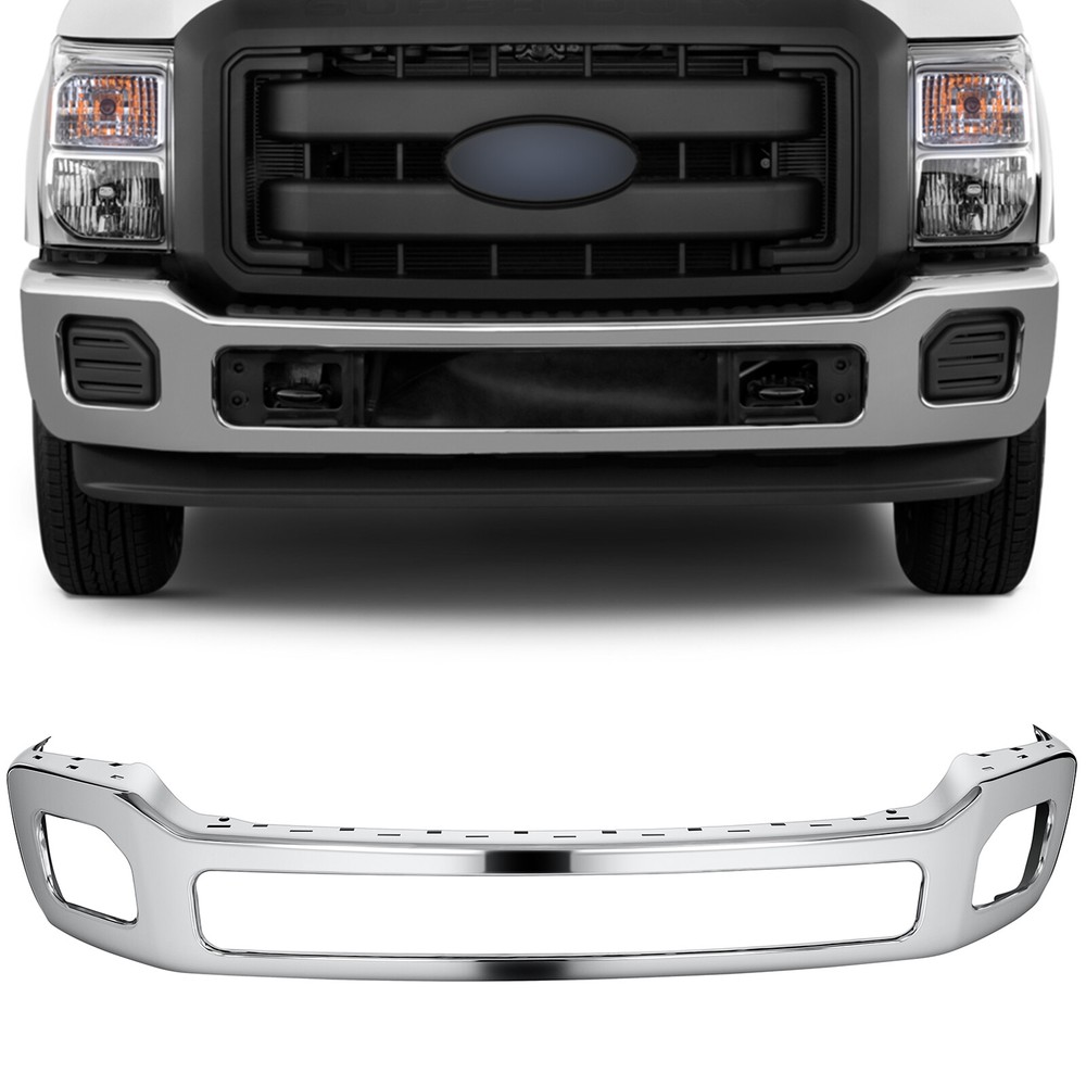 For 2011-2016 F-250 F-350 Super Duty Truck Chrome Steel Front Bumper
