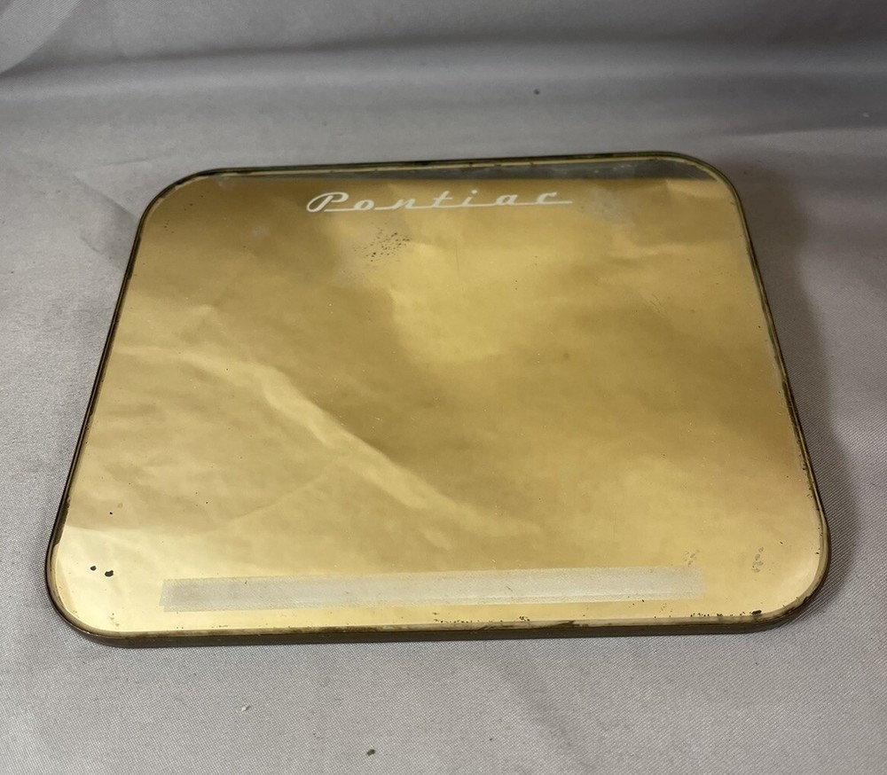 1940s Pontiac Clip-On Sun Visor Vanity Mirror 6x5 OEM Vintage Car Accessory