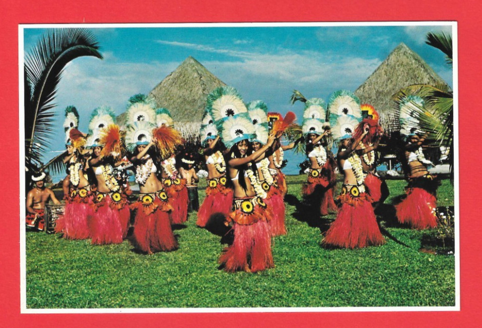 South Seas Tahitian Dancers in Hawaii - Continental Postcard