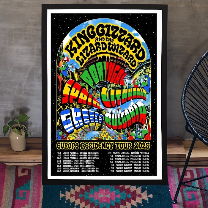 King Gizzard Tour Europe 2025 Poster !! NEW POSTER 2025