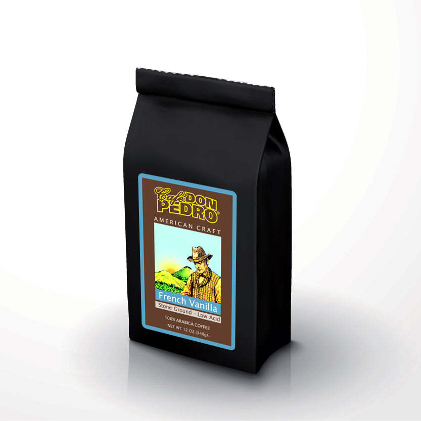 Cafe Don Pedro French Vanilla Ground Low-Acid Coffee, 12 oz