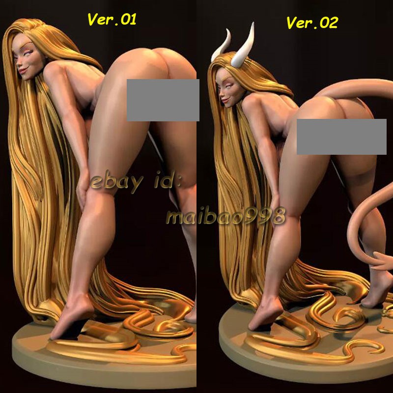 3D Print Rapunzel NSFW Garage Kit Figure Model Kit Unpainted Unassembled GK