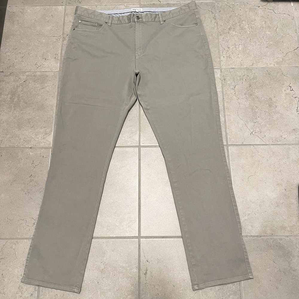 Peter Millar Ultimate Sateen Five-Pocket Pant Mens 42x33 Golf Gray ME0B39