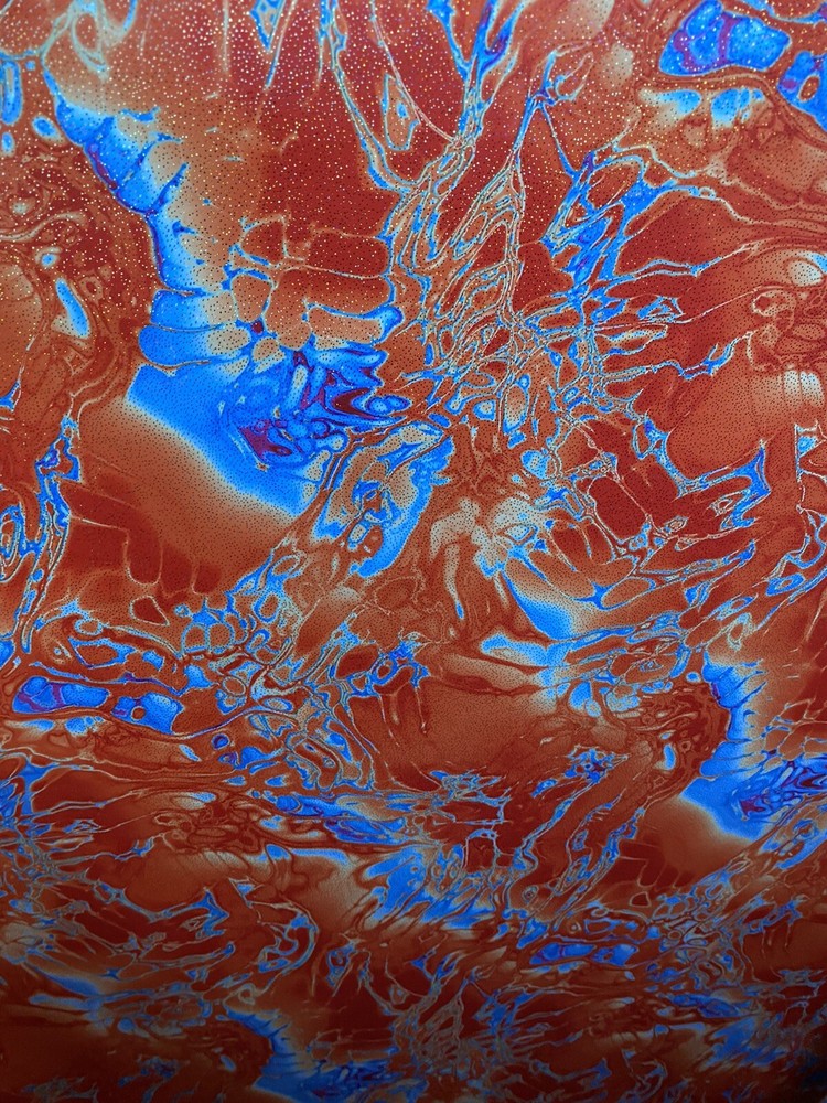 Abstract Metallic Foil Print Nylon Spandex Fabric 4-Way Stretch 58/60