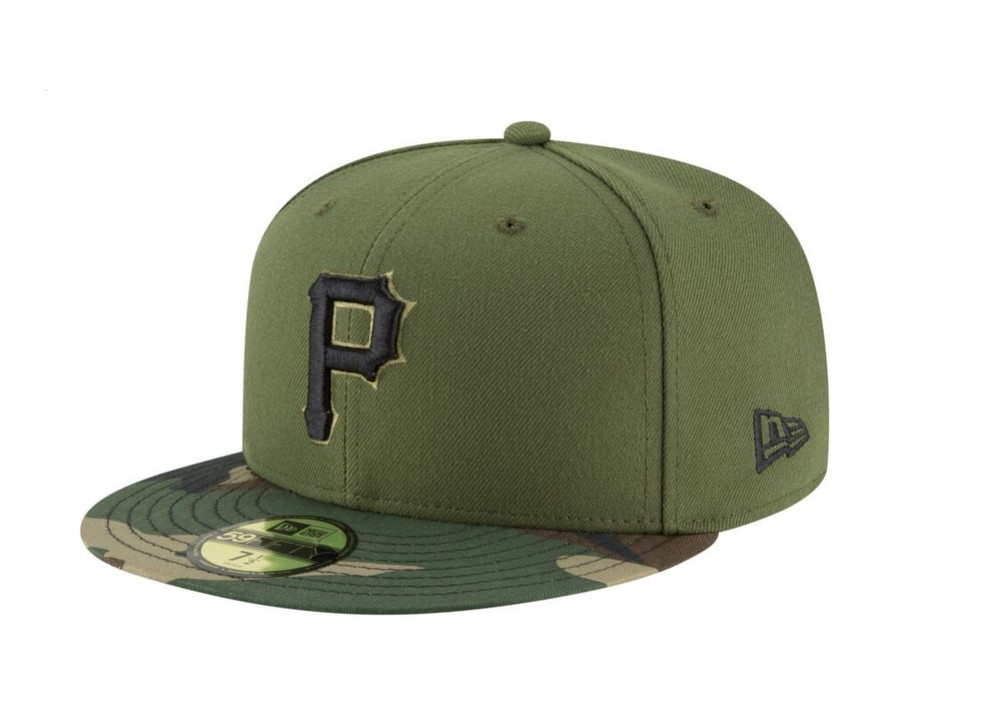 New Era 5950 Men Boys Cap Pittsburgh Pirates Alternate Camouflage Green Hat