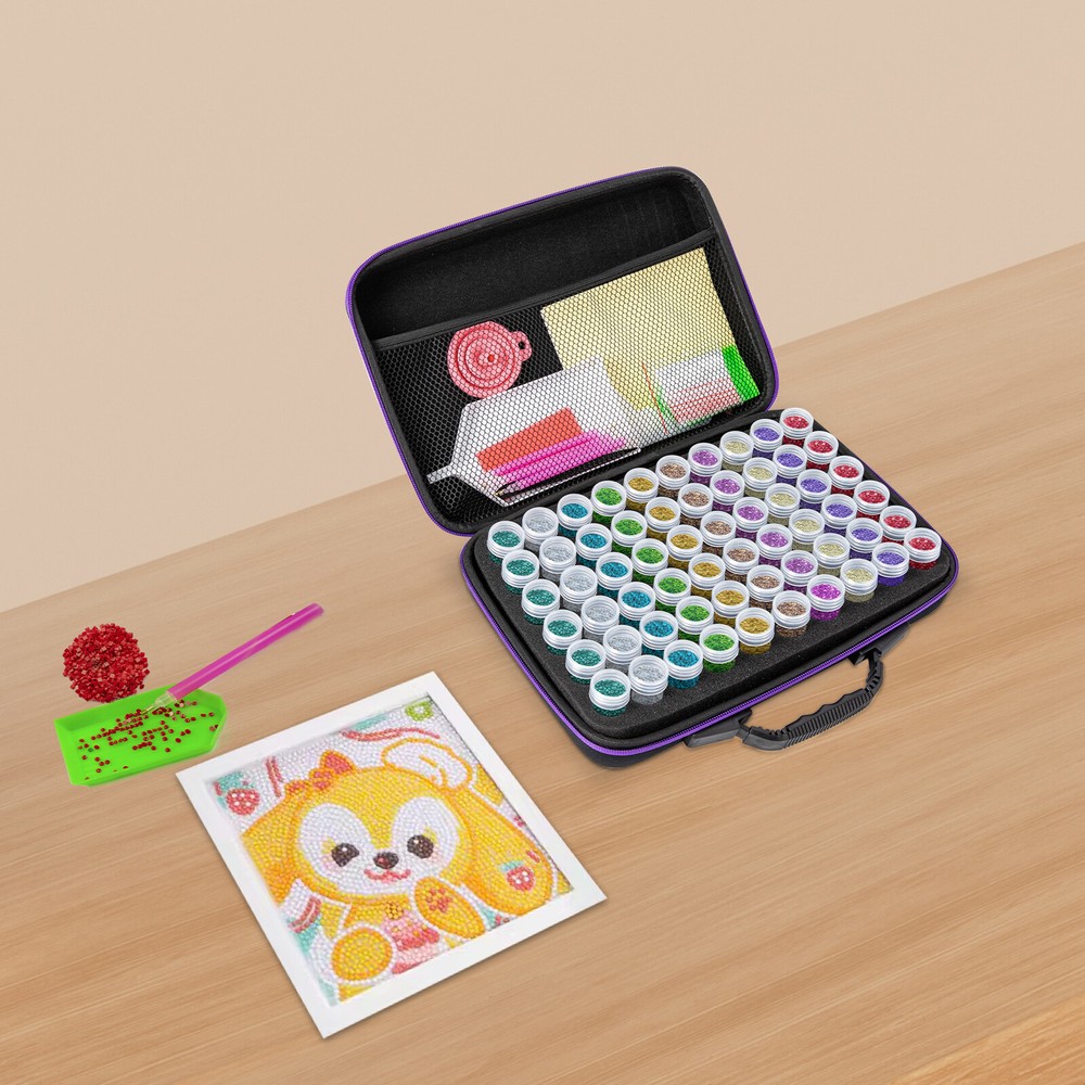 60Slots Bottles Diamond Painting Storage Container Shockproof Case DIY Tool Box